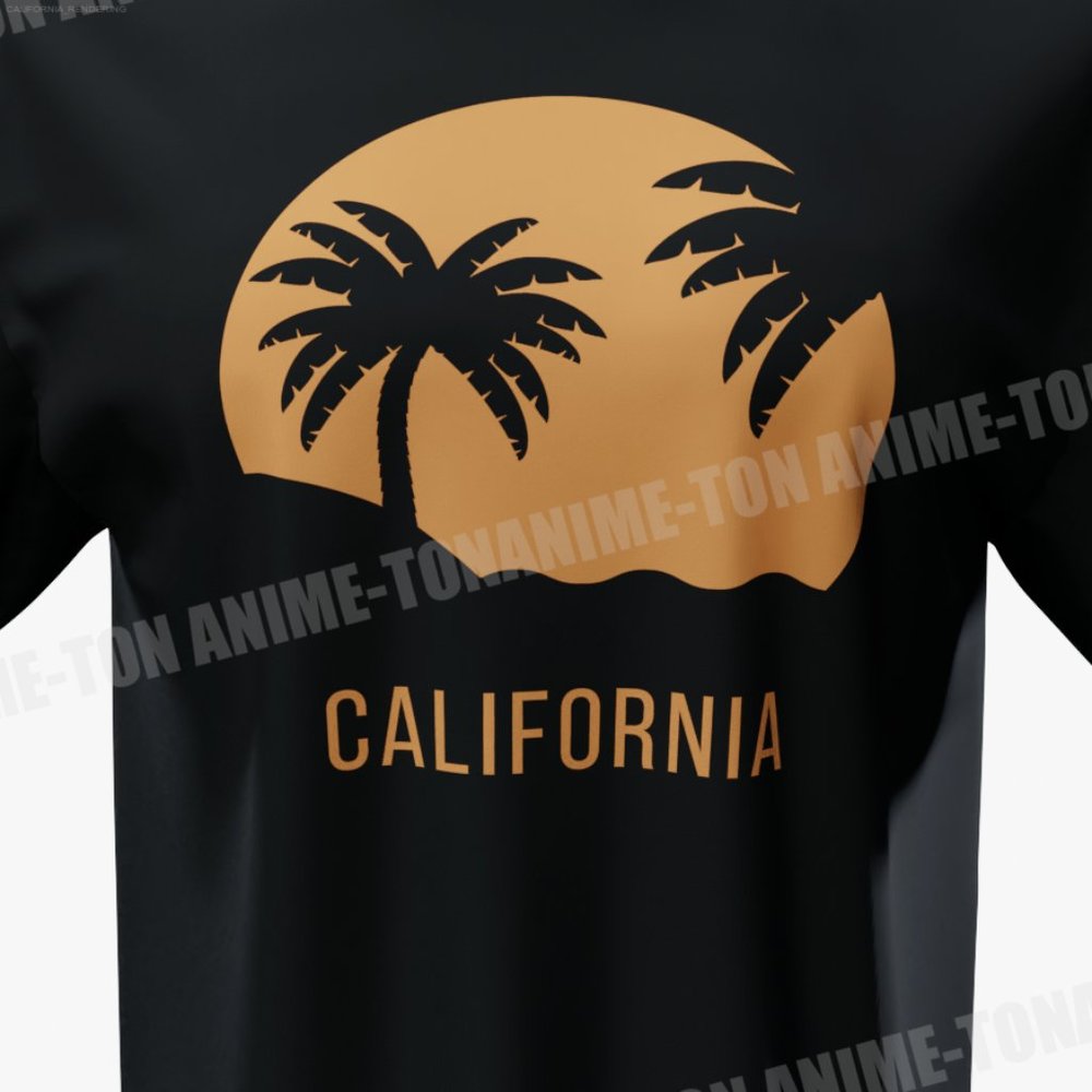CALIFORNIA - COTTON - BLACK - TSHIRT